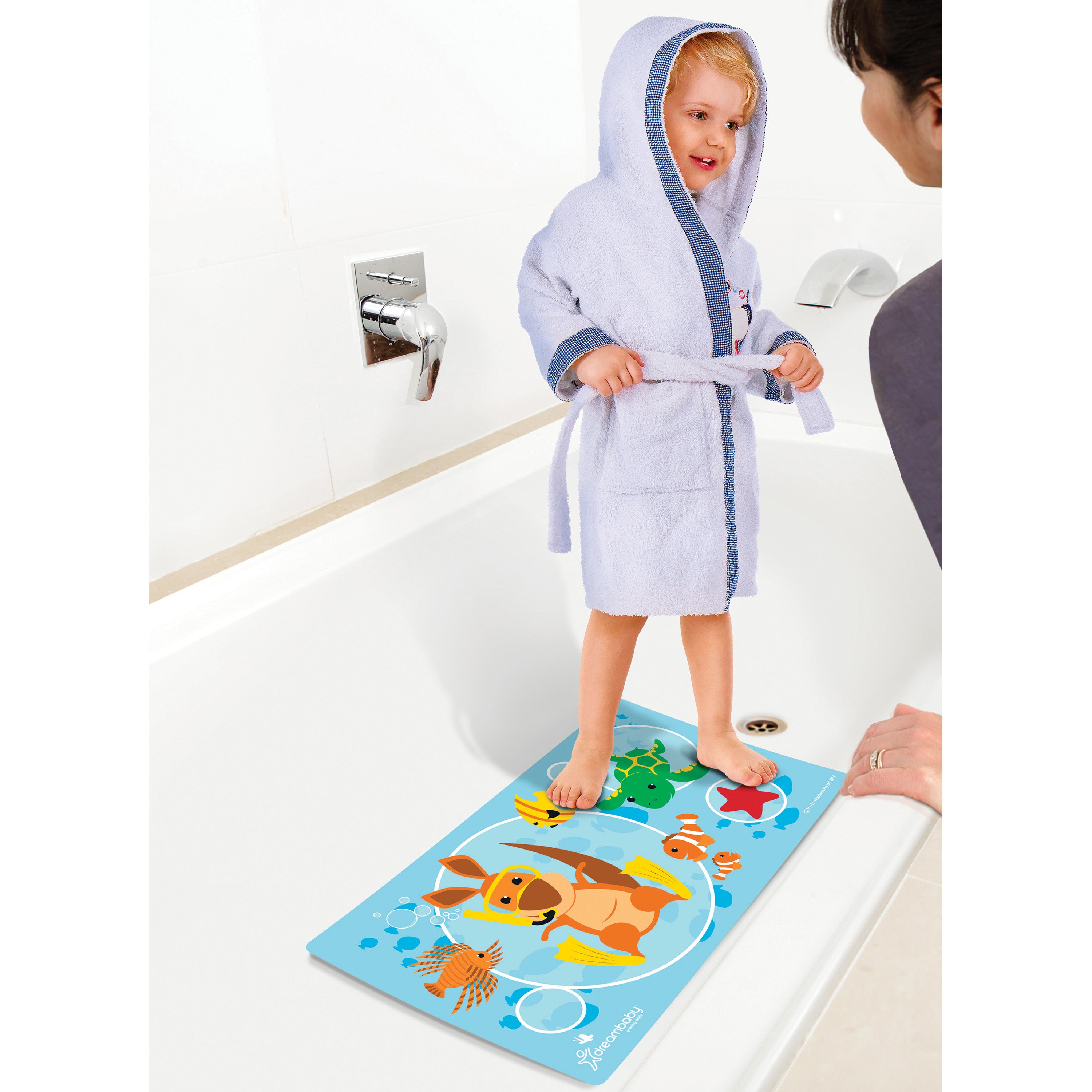 Anti-Slip Bath Mat w/"Too Hot" Indicator