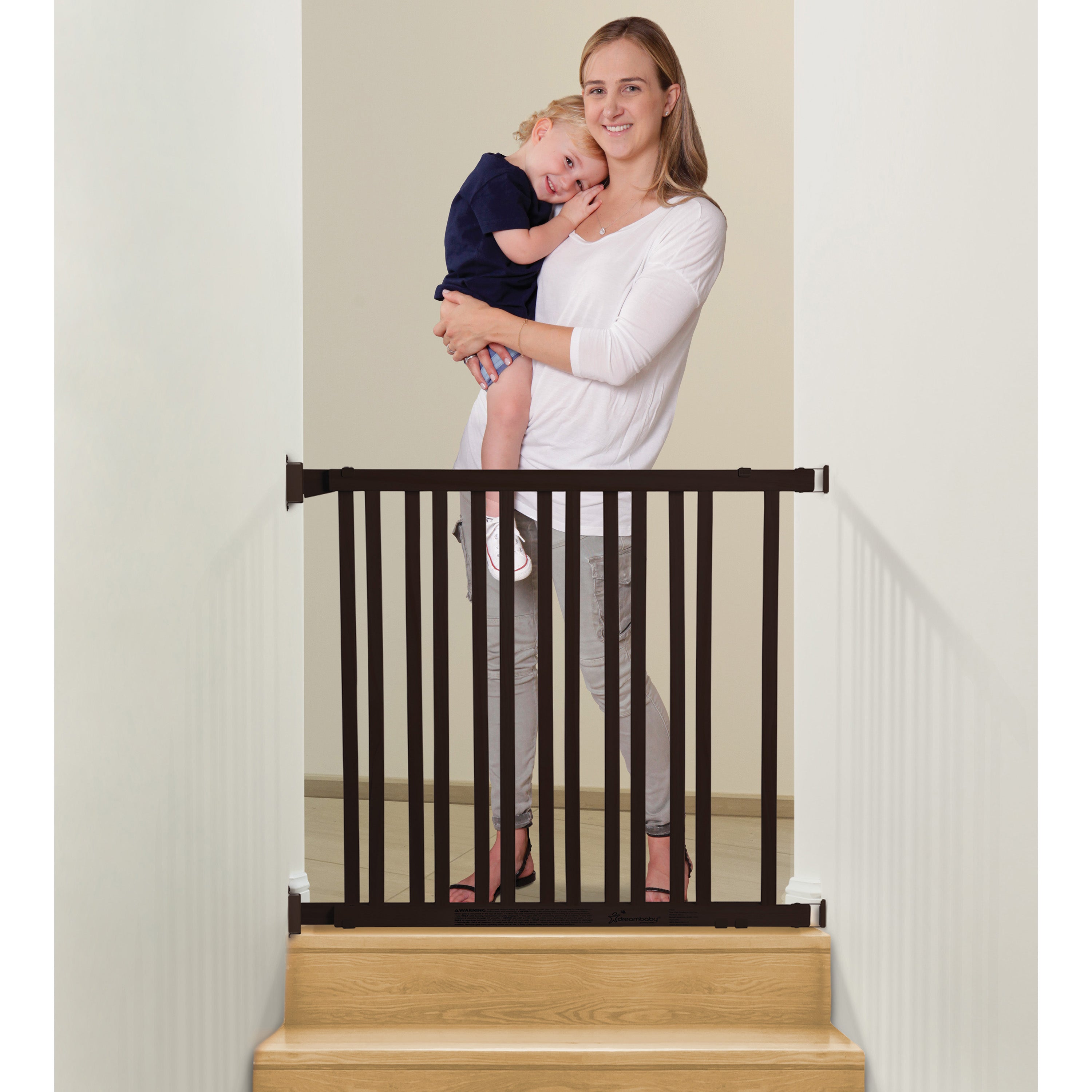 NELSON ADJUSTABLE WOOD GATE ESPRESSO