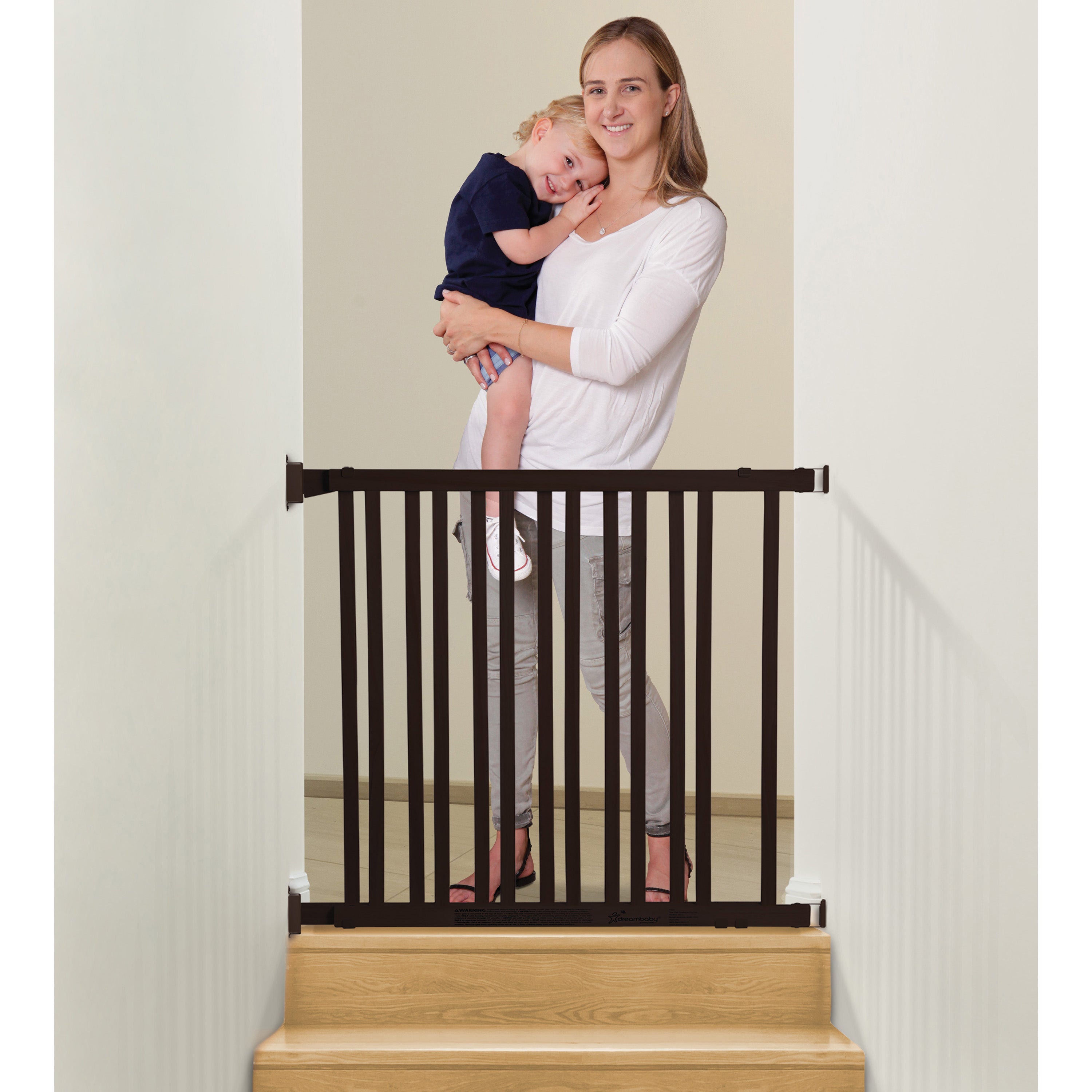 NELSON ADJUSTABLE WOOD GATE ESPRESSO