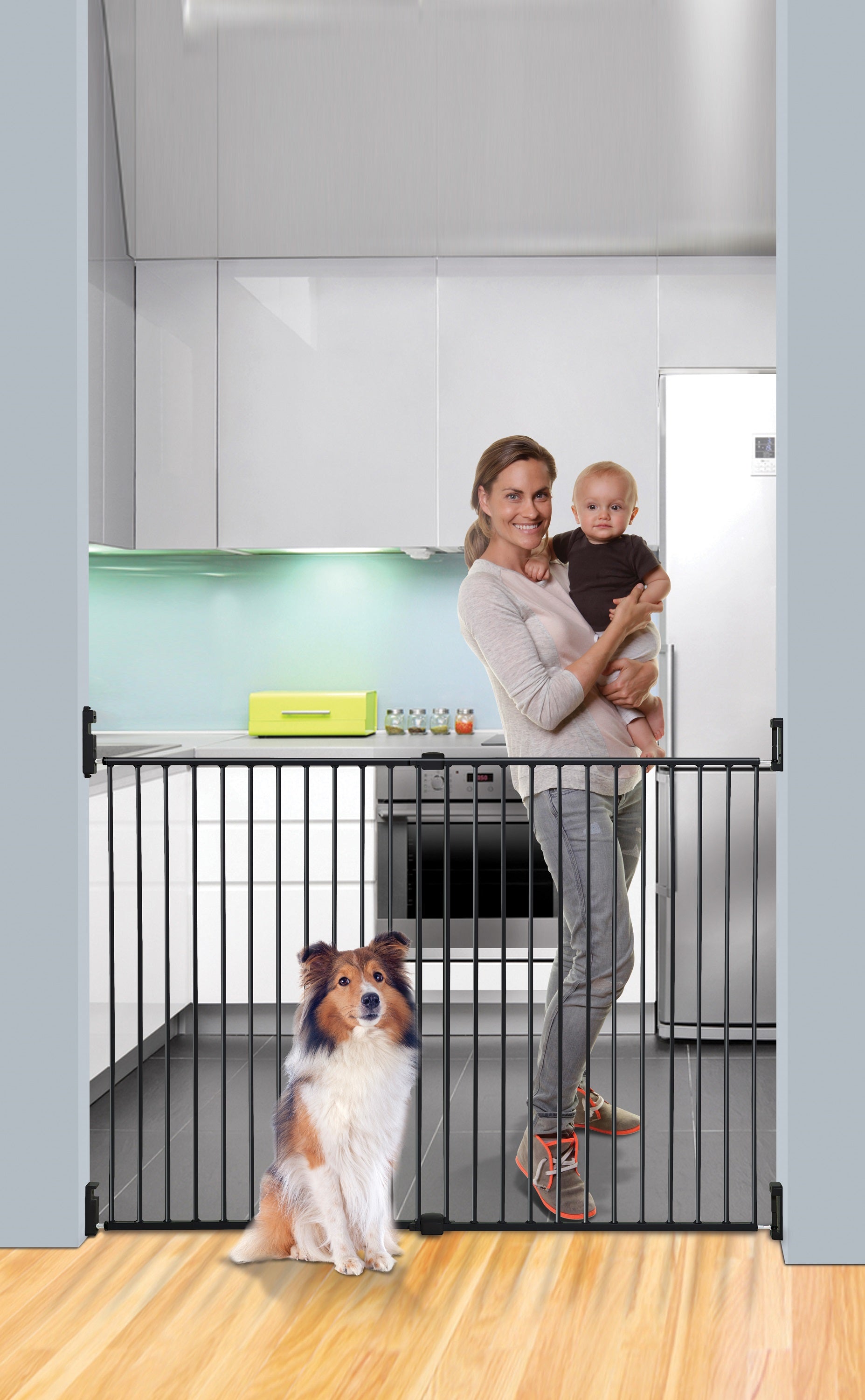 BROADWAY GATE WIDE 30-53" & TALL 36"-BLACK